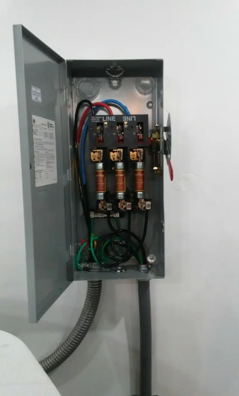 Three-phase disconnect switch installed for Electrical Wiring & Rewiring in Hampstead